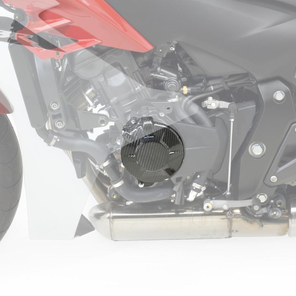 Cache carter alternateur carbone Leovince pour moto Honda Cb 600 F Hornet 2007 à 2012