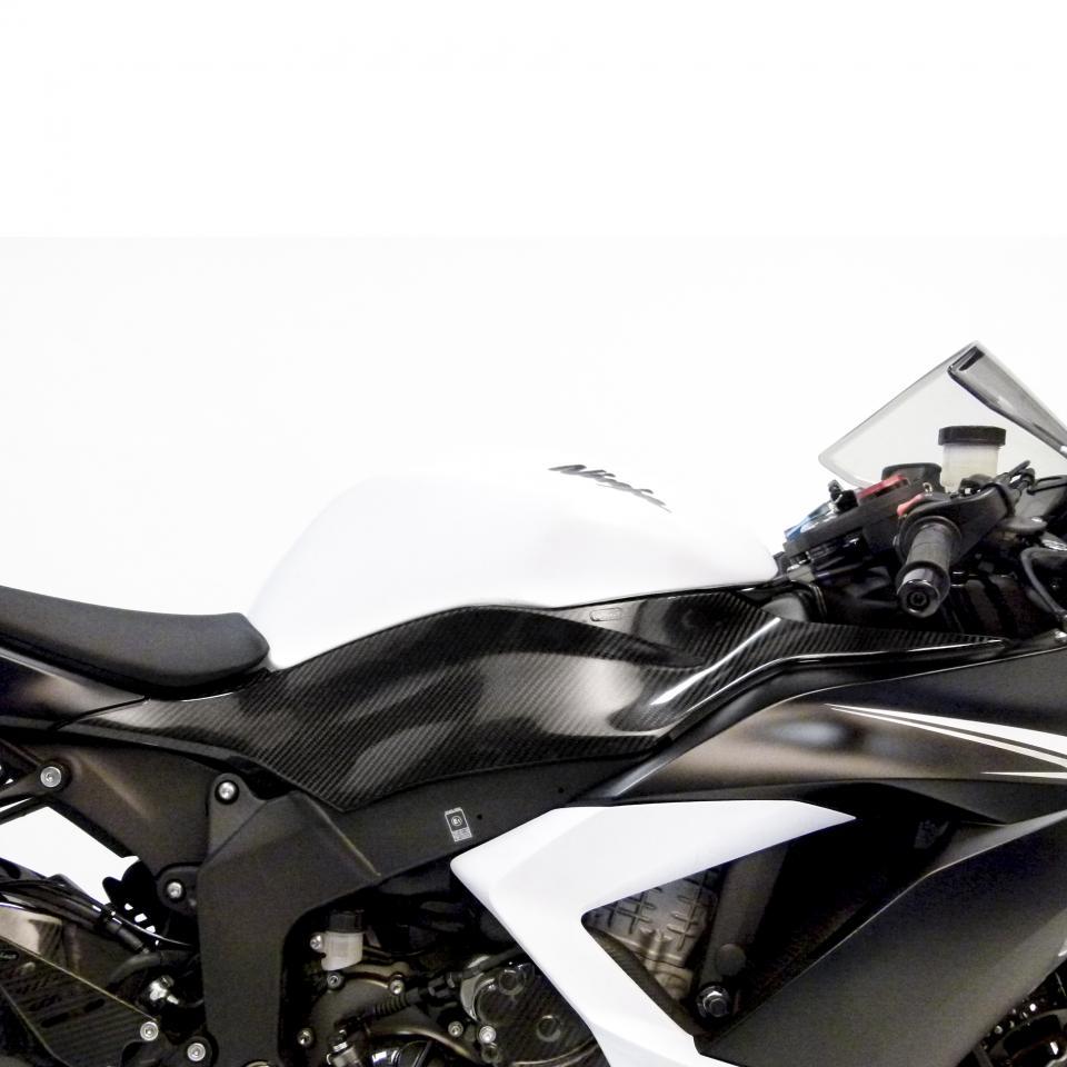 Cache latéraux réservoir carbone Leovince pour moto Kawasaki 600 Zx-6 R Ninja 2009-13