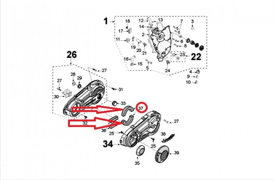 Protection thermique transmission pour scooter Peugeot 500 Satelis 759705 Neuf