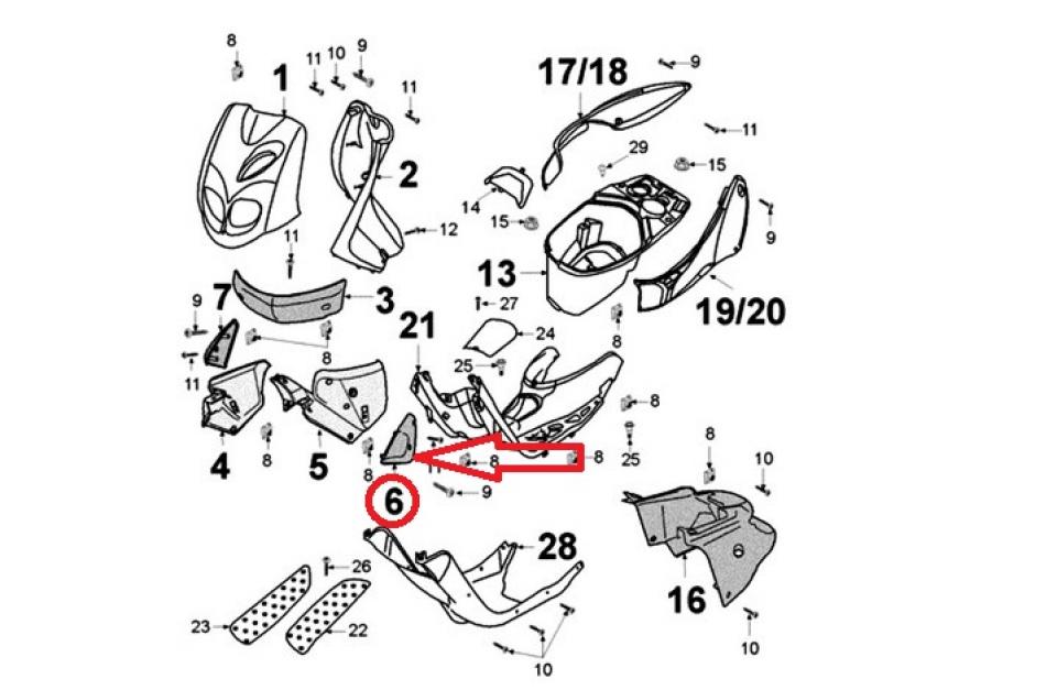 Pad AVG pour scooter Peugeot 50 TKR 11748282001 748282N Occasion