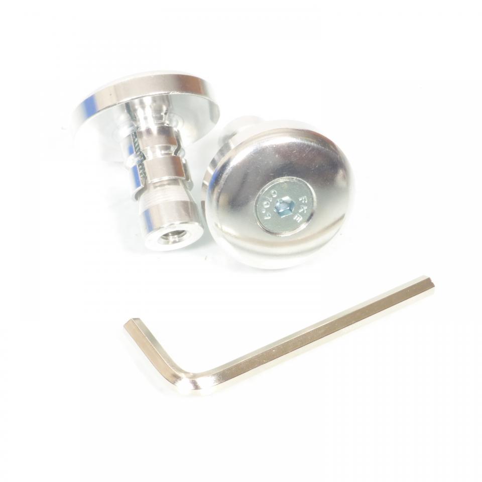 Embout de guidon alu poli Ø14mm Vicma pour moto 619PL Neuf