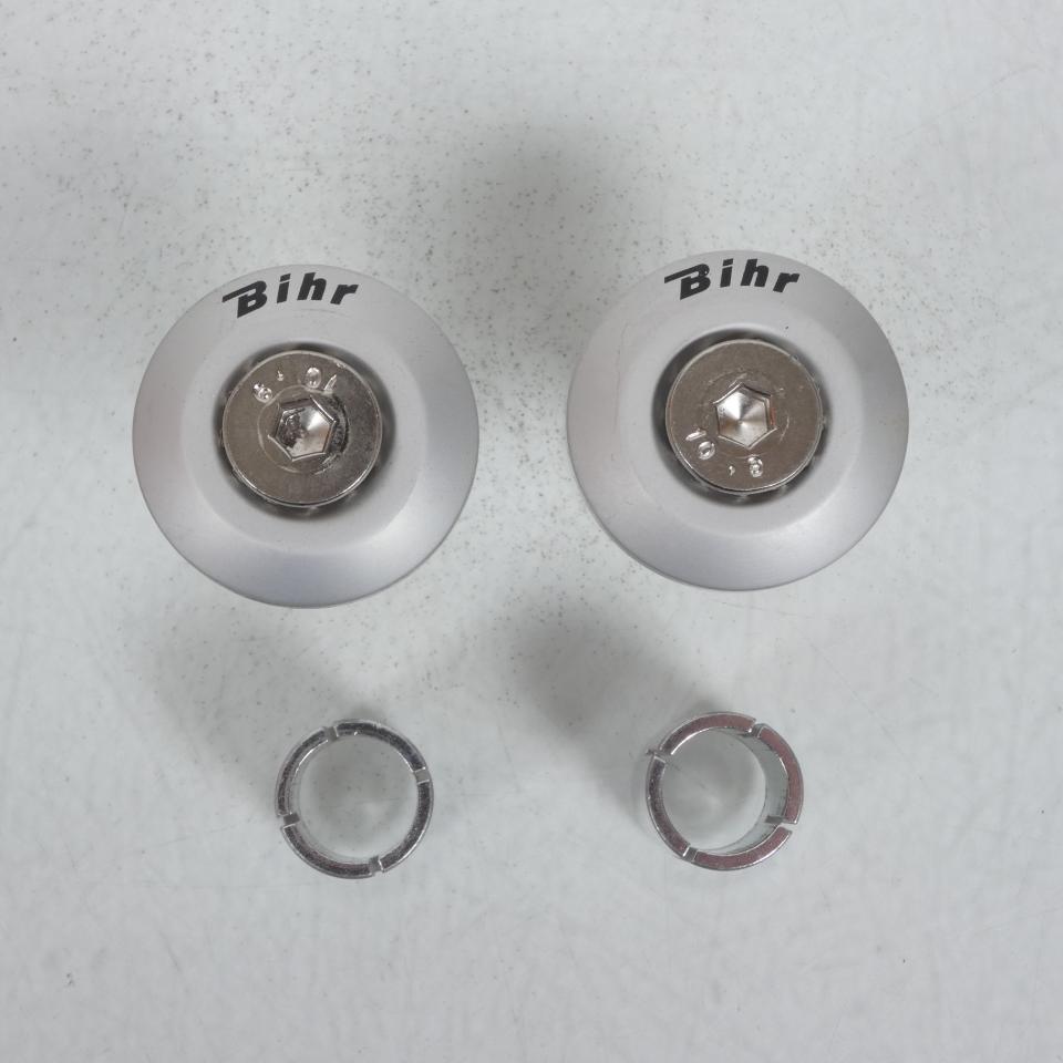 Embout de guidon Gris mat 13mm 17mm BIHR pour moto Neuf