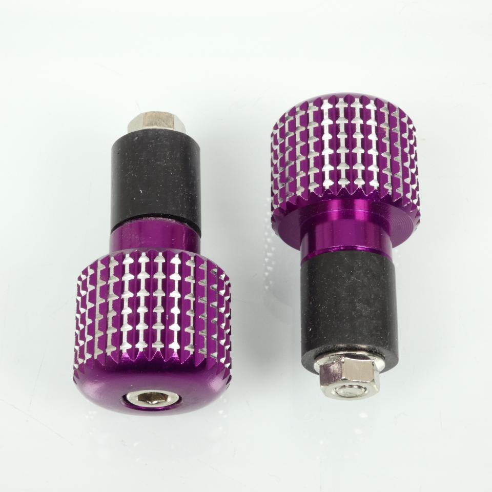 Embout de guidon diamètre intérieur 17mm Sifam violet / moleté pour moto Neuf
