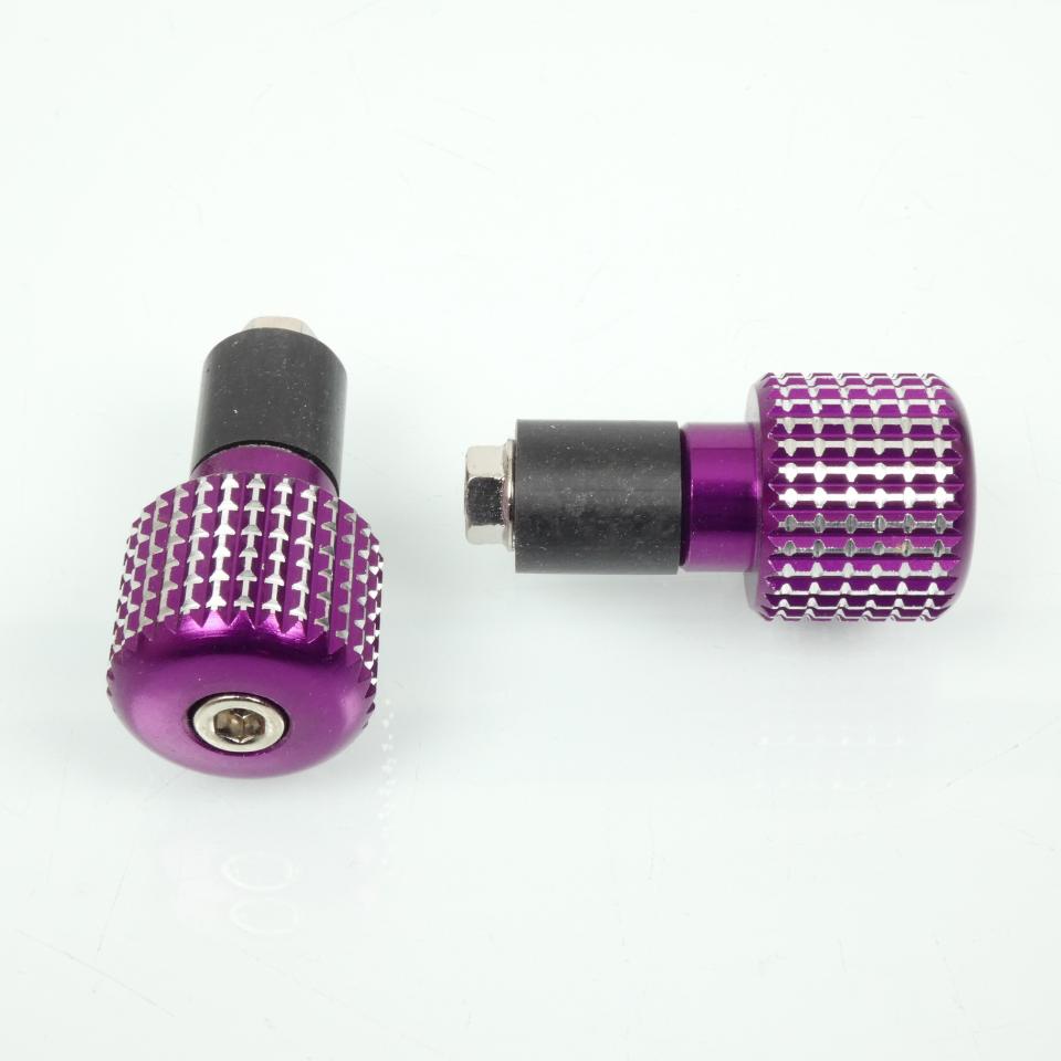 Embout de guidon diamètre intérieur 17mm Sifam violet / moleté pour moto Neuf