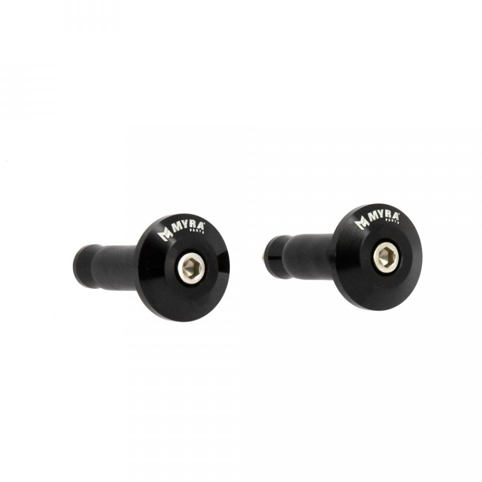 Embout de guidon diamètre intérieur 13mm Myra anodisé noir pour moto Neuf