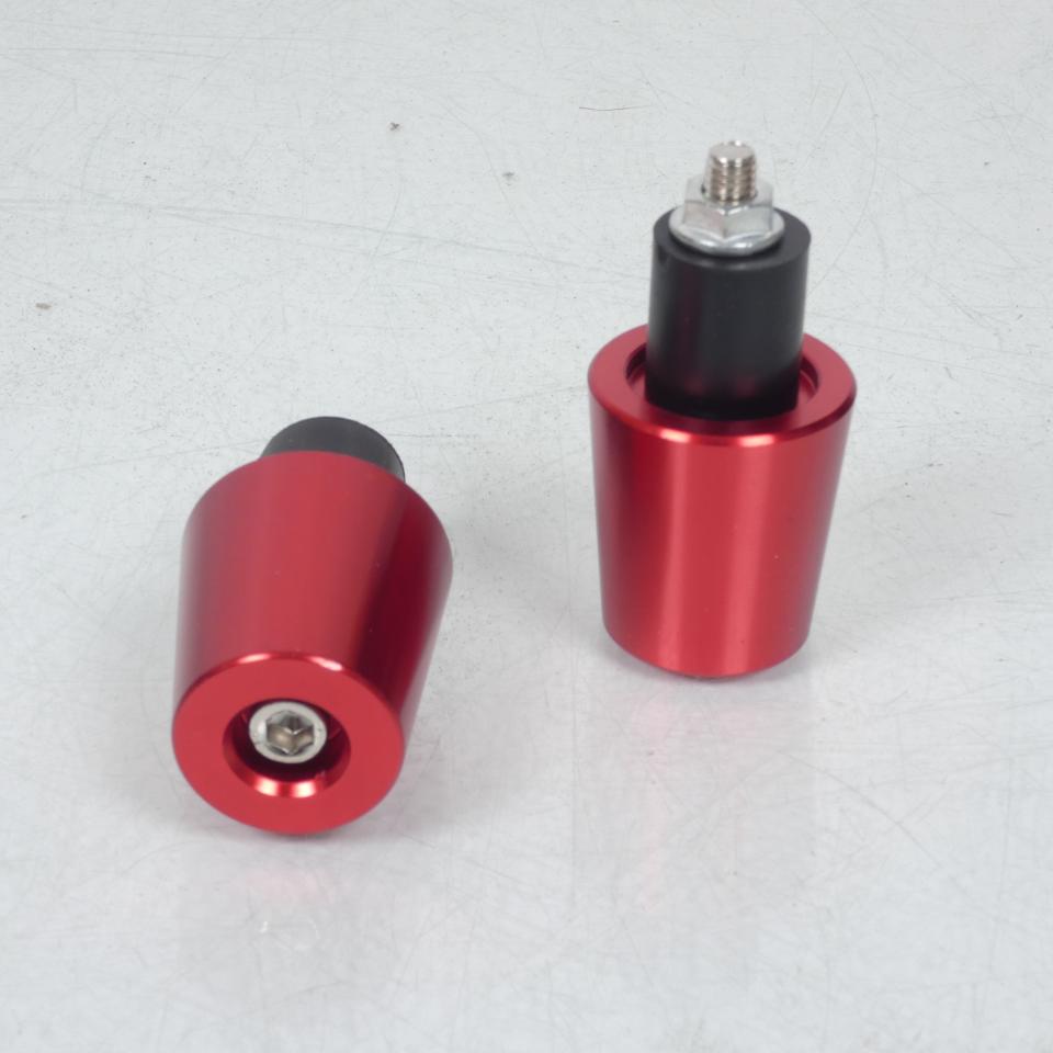 Paire Embout de guidon Nixus Ø13/23mm Rouge Chaft pour moto IN1315 Neuf