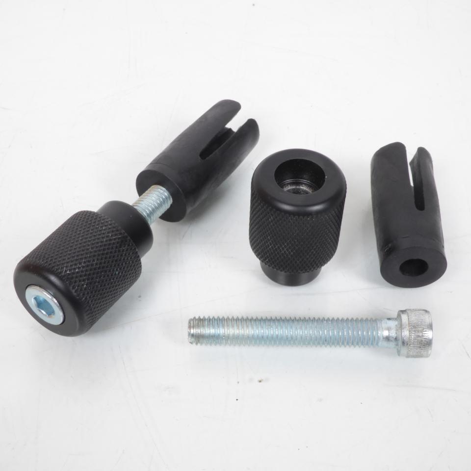 Embout de guidon Metalmena pour moto NC Ø18mm noir cylindrique Neuf