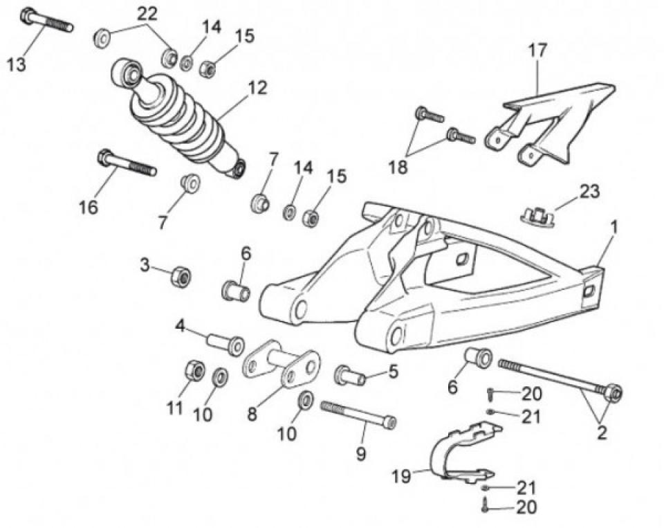 Visserie origine pour moto Derbi 50 GPR 2004 à 2008 00262120032 M12 Pas 1.5 Neuf