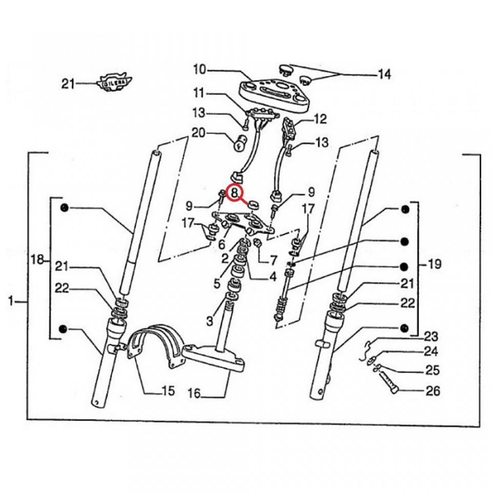 Visserie origine pour Moto Gilera 50 Eaglet 1995 à 1996 463106 / M23 P100 Neuf