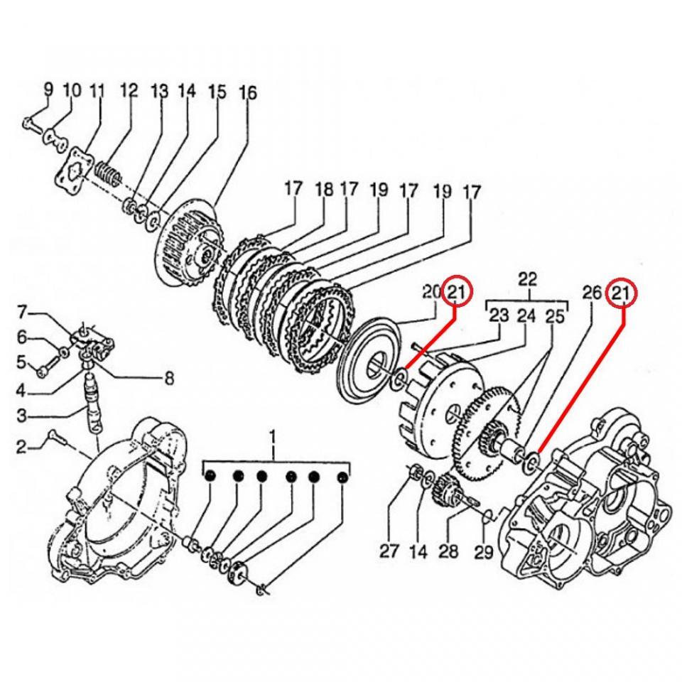 Visserie origine pour moto Gilera 50 H@K 2000-2000 942033 Neuf