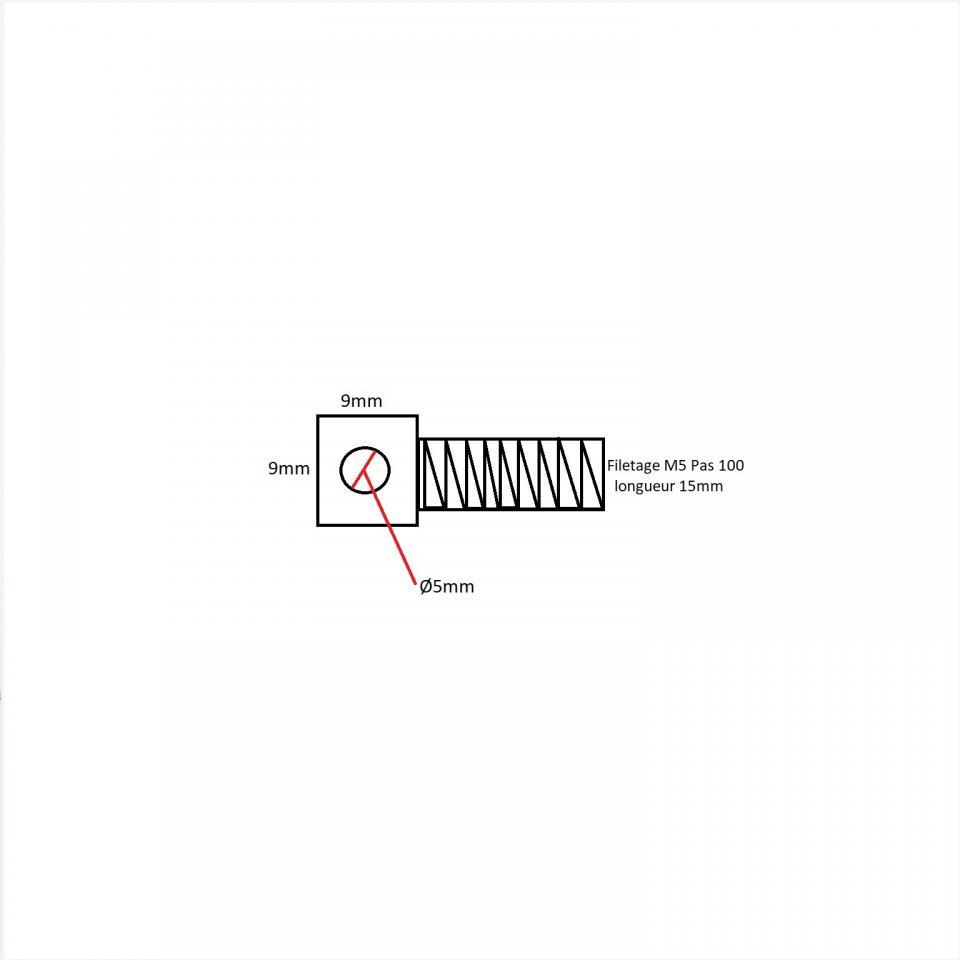 Serre tringle M6 de garde boue pour tringle de diamètre 5mm cyclomoteur mobylette vélo