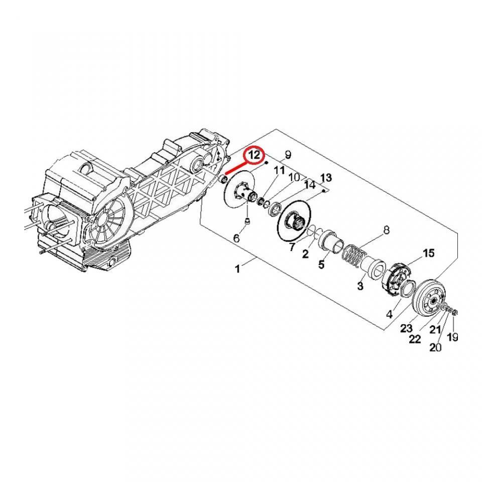 Visserie RMS pour Scooter Piaggio 400 Mp3 Ie Lt 2008 à 2010 829815 / 25x33x18 Neuf
