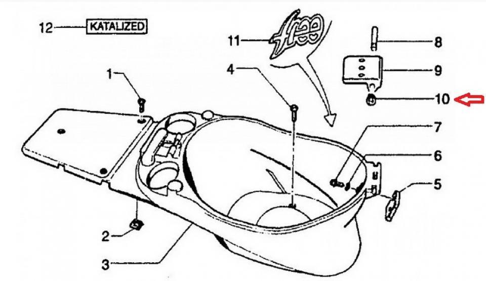 Visserie origine pour Scooter Piaggio 50 Free 1995 à 1999 005964 / clips axe charnière Neuf