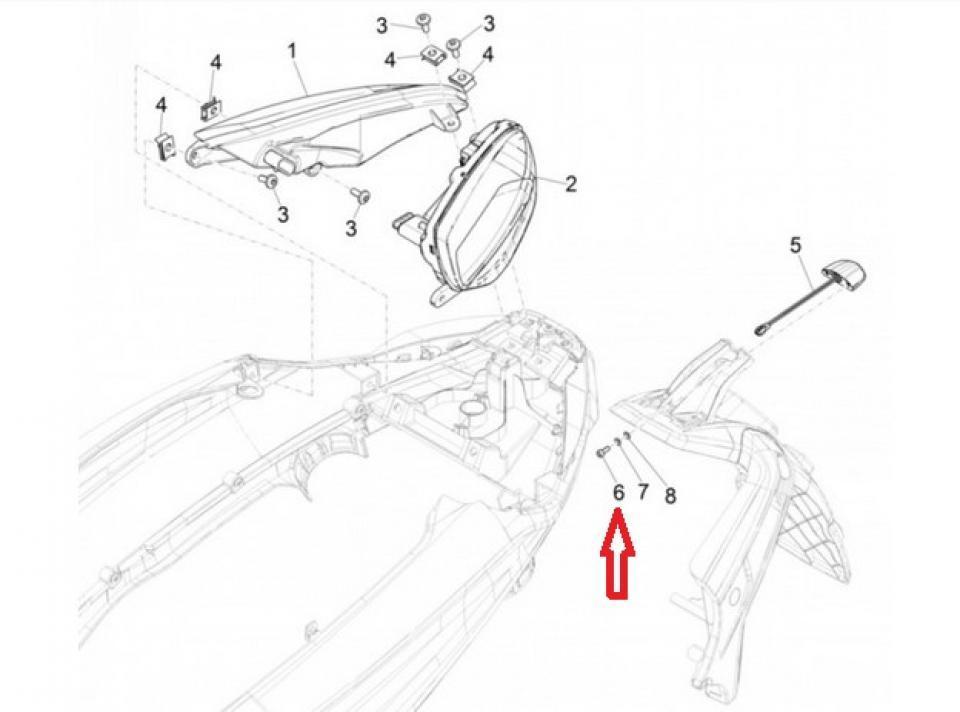 Vis BTR M4 Pas 0.7 L10mm pour scooter Piaggio 300 Beverly 2021 AP8152043