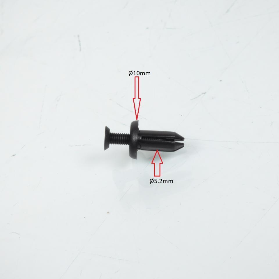 Un rivet clips plastique de carénage carrosserie pour moto Ø5.2/6.4mm tete 10mm