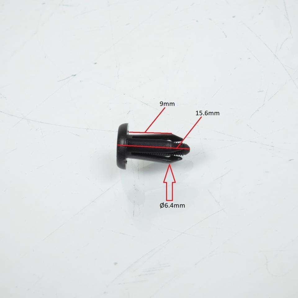 Un rivet clips plastique de carénage carrosserie pour moto Ø5.2/6.4mm tete 10mm
