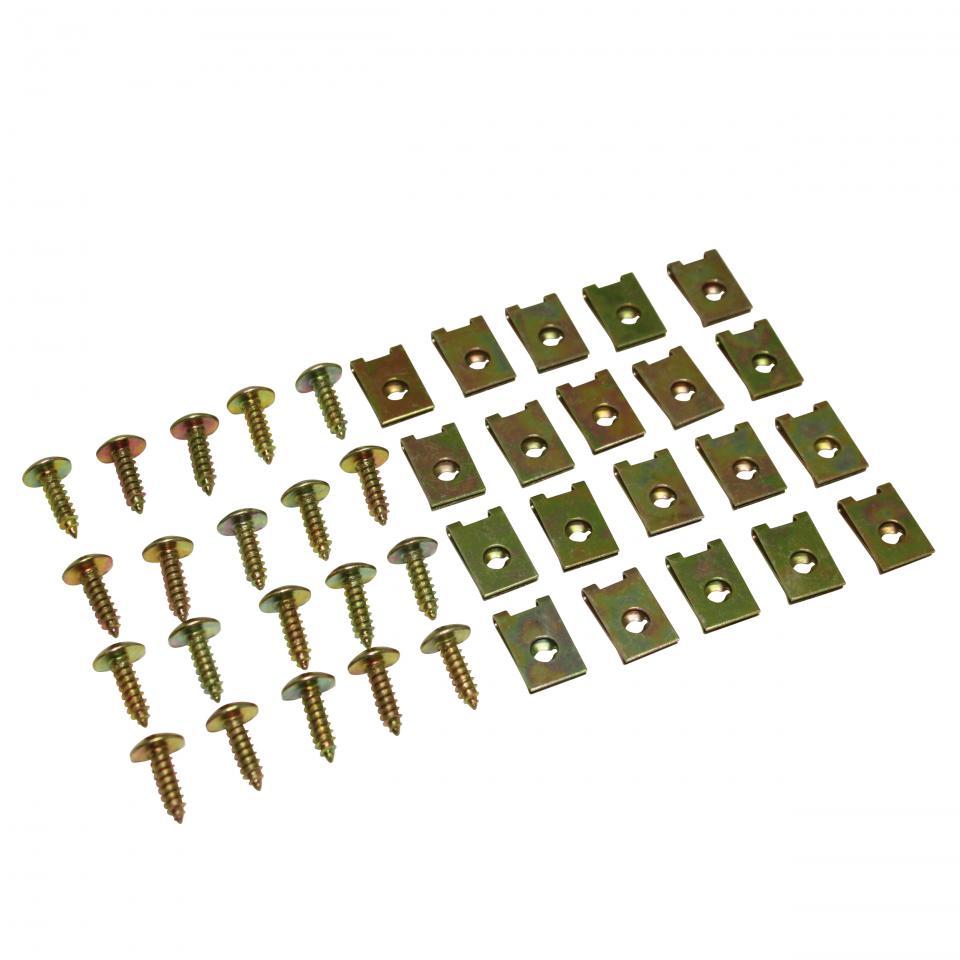 Kit vingt vis de carrosserie doré Ø5x15mm avec agrafes pour moto 50 scooter Neuf