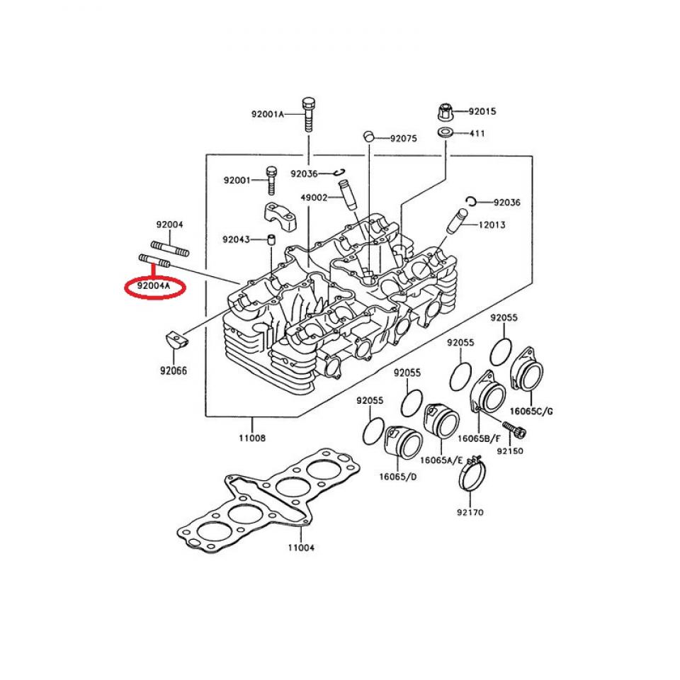 Goujon origine pour moto Kawasaki 750 GT 1991 à 1994 920041209 Neuf