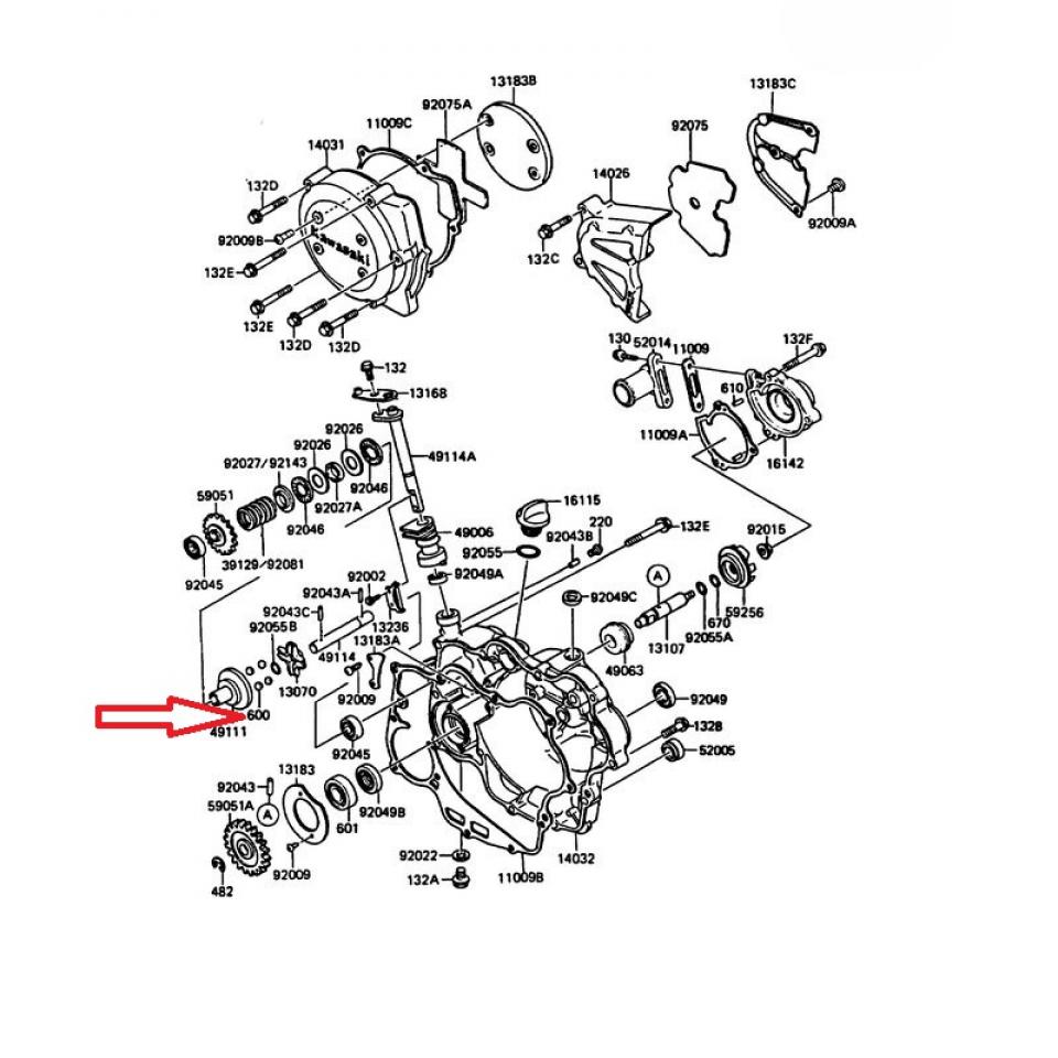 Bille d'embrayage 5/16 Ø7.94mm origine pour moto Kawasaki 200 KDX 600A1000 Neuf