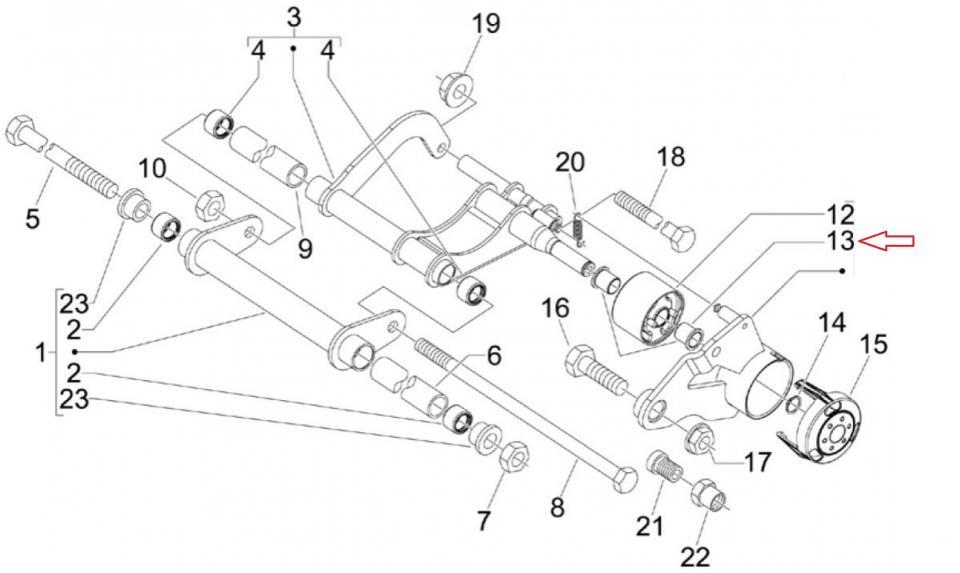 Douille entretoise de silentbloc pour scooter Piaggio 125 X9 2000 à 2007 273460