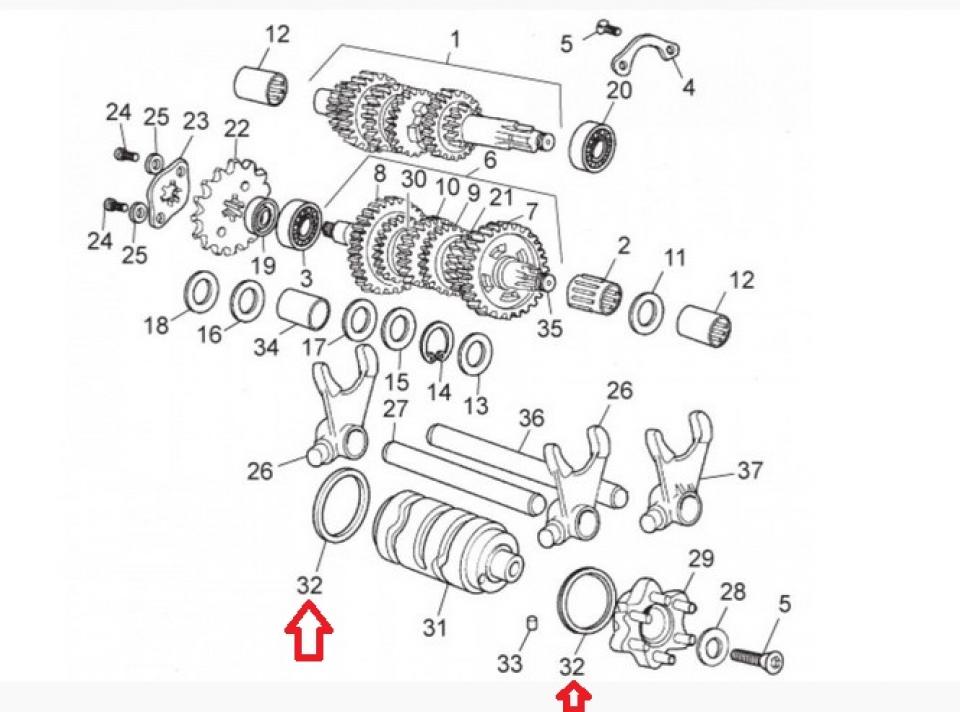 Visserie origine pour Moto Derbi 50 Senda Après 2006 847036 / ODN00D04000291 Neuf