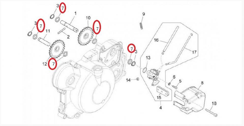 Visserie origine pour Moto Derbi 50 Moteur Euro3 2006 à 2017 847183 / mm Neuf