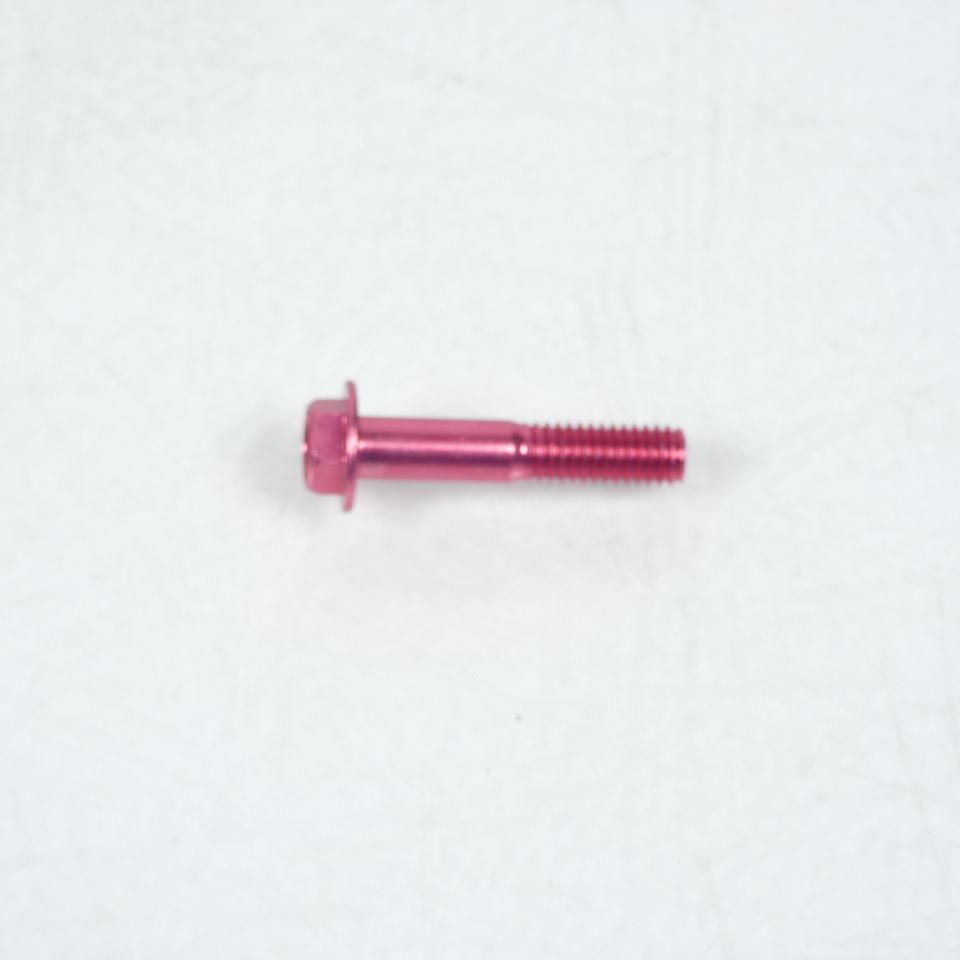 Vis Hexagonnale 8mm M6 pas 100 30mm anodisé Rouge 3AS Racing pour moto Neuf