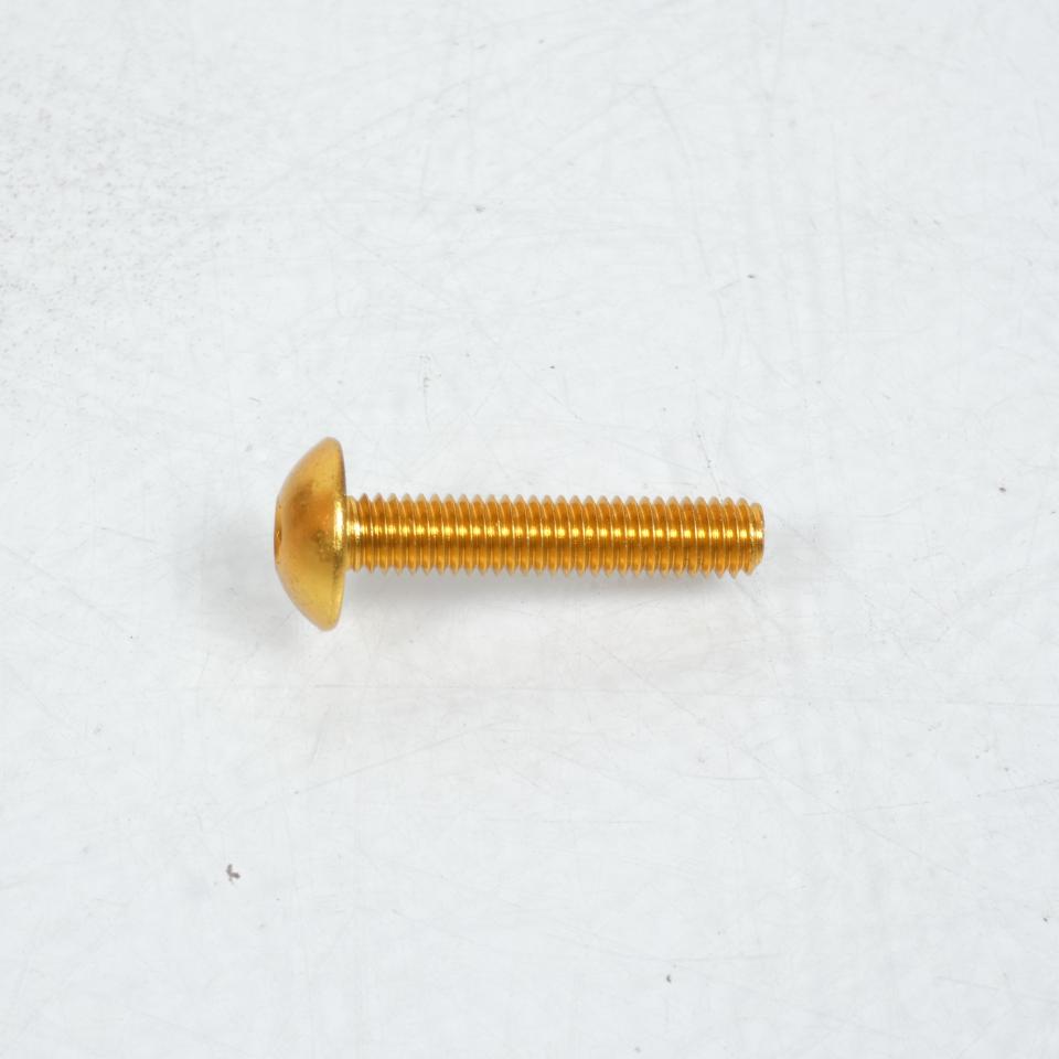Vis Dôme large BTR M6 pas 100 30mm anodisé Or 3AS Racing pour moto Neuf