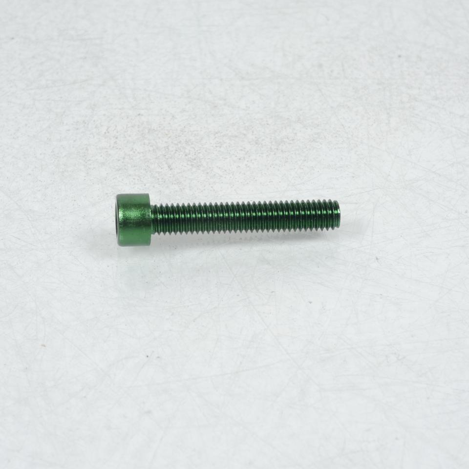 Vis BTR 5mm M6 pas 100 35mm annodisé vert 3AS Racing pour moto Neuf