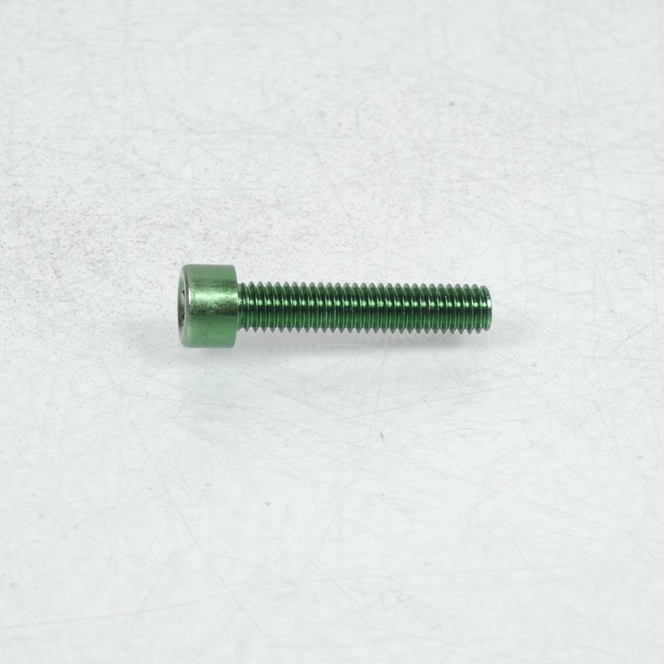 Vis BTR 5mm M6 pas 100 30mm annodisé vert 3AS Racing pour moto Neuf