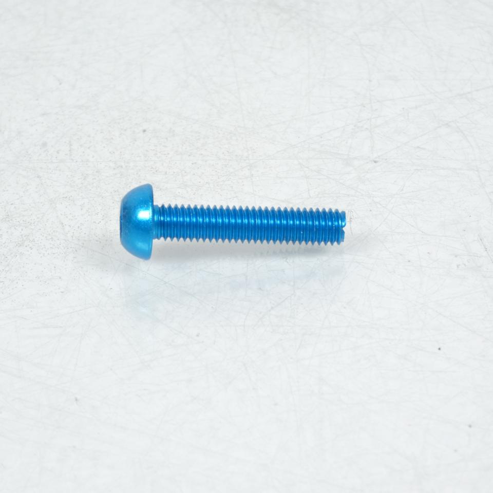 Vis Dôme BTR 5mm M6 pas 100 30mm annodisé Bleu 3AS Racing pour moto Neuf