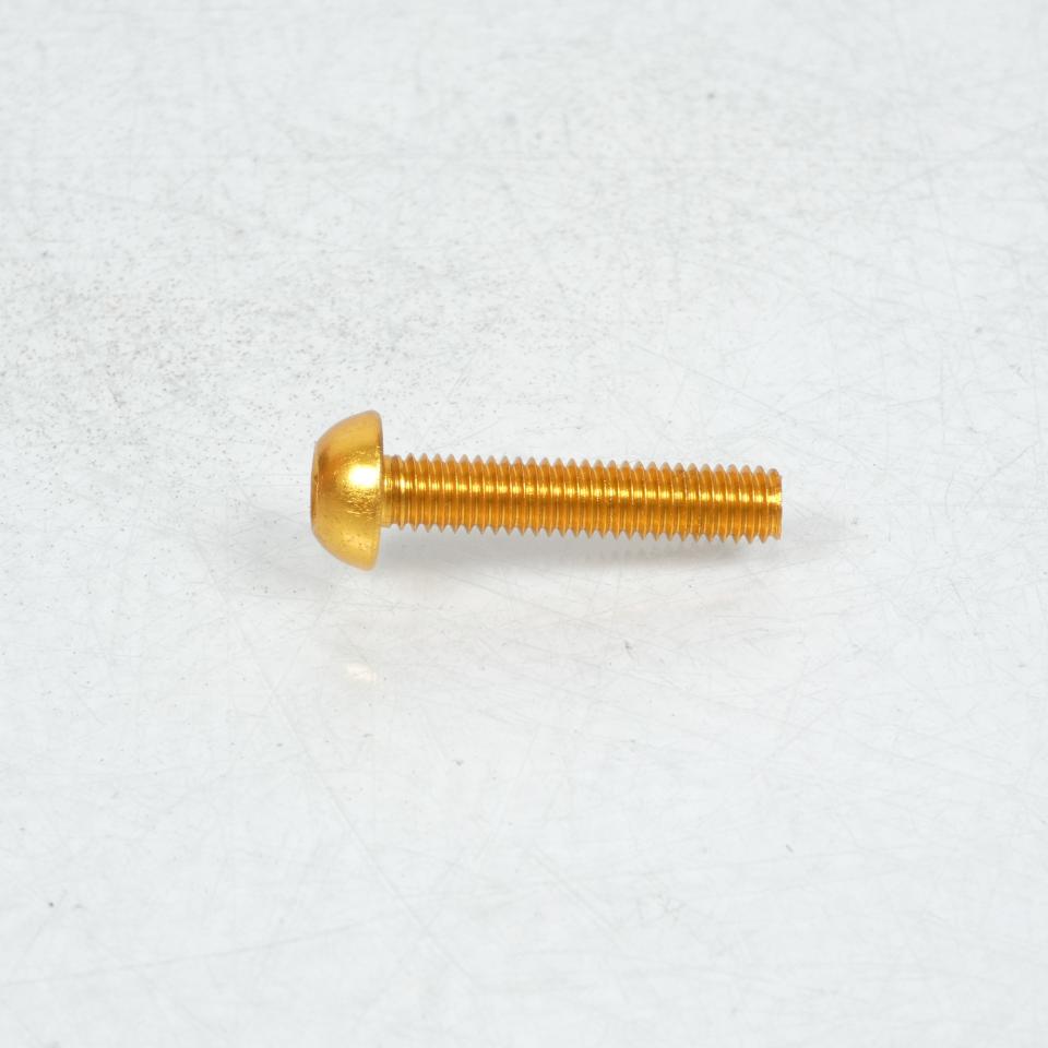 Vis Dôme BTR 5mm M6 pas 100 30mm annodisé Or 3AS Racing pour moto Neuf