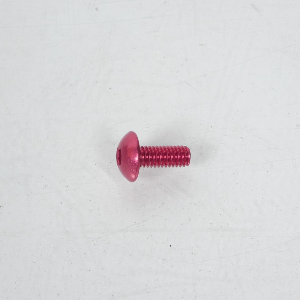Vis Dôme large BTR 4mm M6 pas 100 16mm anodisé Rouge 3AS Racing pour moto Neuf