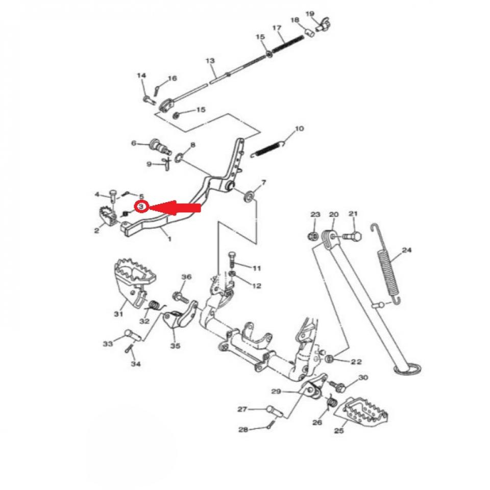Ressort de cale pied origine pour moto Yamaha 125 DTX 2005 905081435200 Neuf