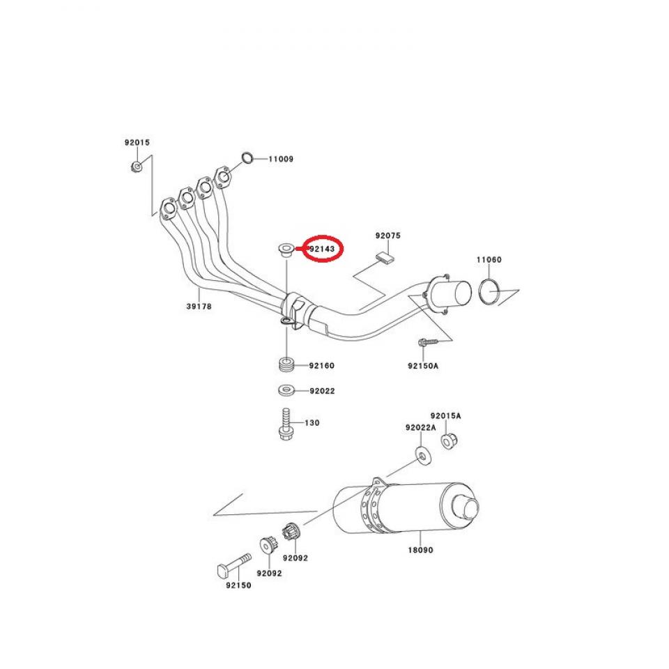 Visserie origine pour Moto Kawasaki 1100 ZRX 1997 à 2000 921431709 Neuf