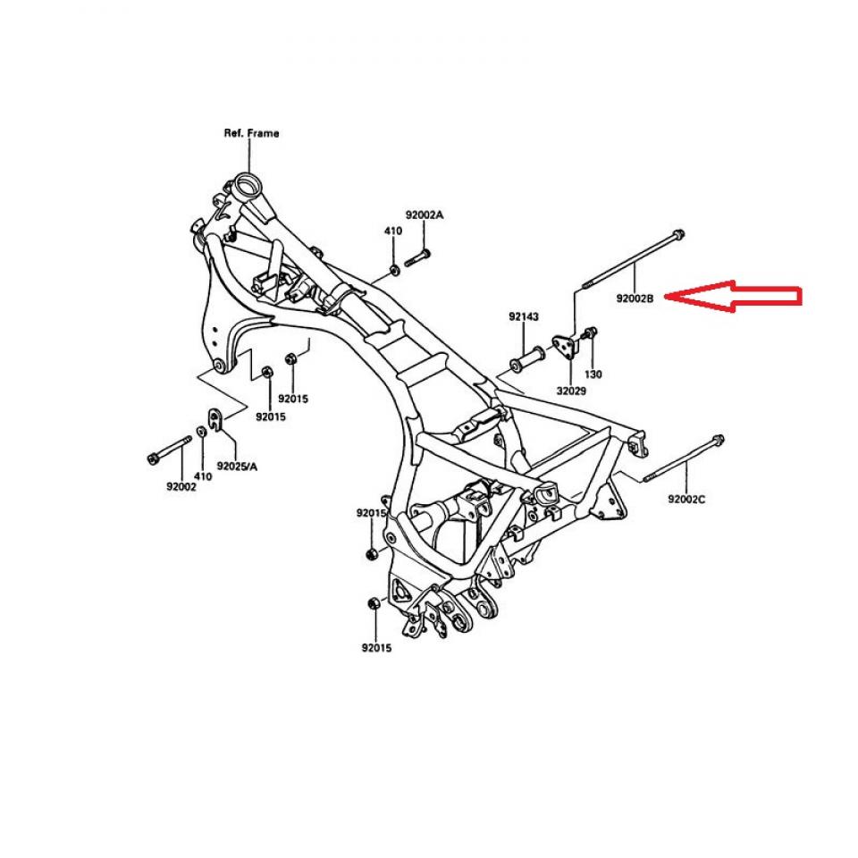 Visserie origine pour moto Kawasaki 1000 GTR 1993 à 2000 920021722 Neuf