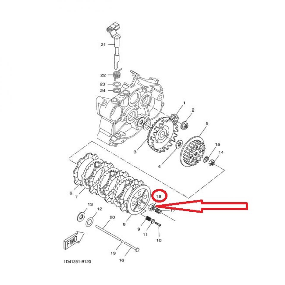 Visserie origine pour Moto Peugeot 50 XR7 90170-14855-00 / M14 pas 125 Neuf