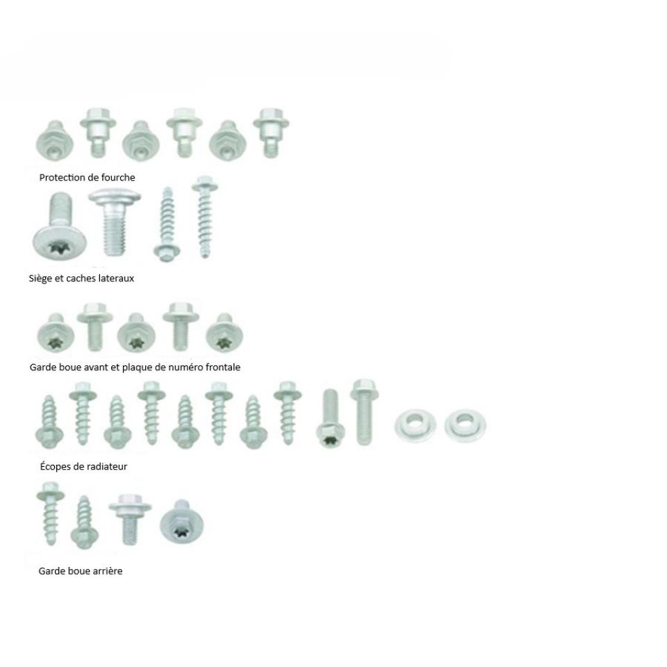 Kit visserie pour carénages UFO pour moto KTM 65 SX 2016 à 2021 AC02438 Neuf