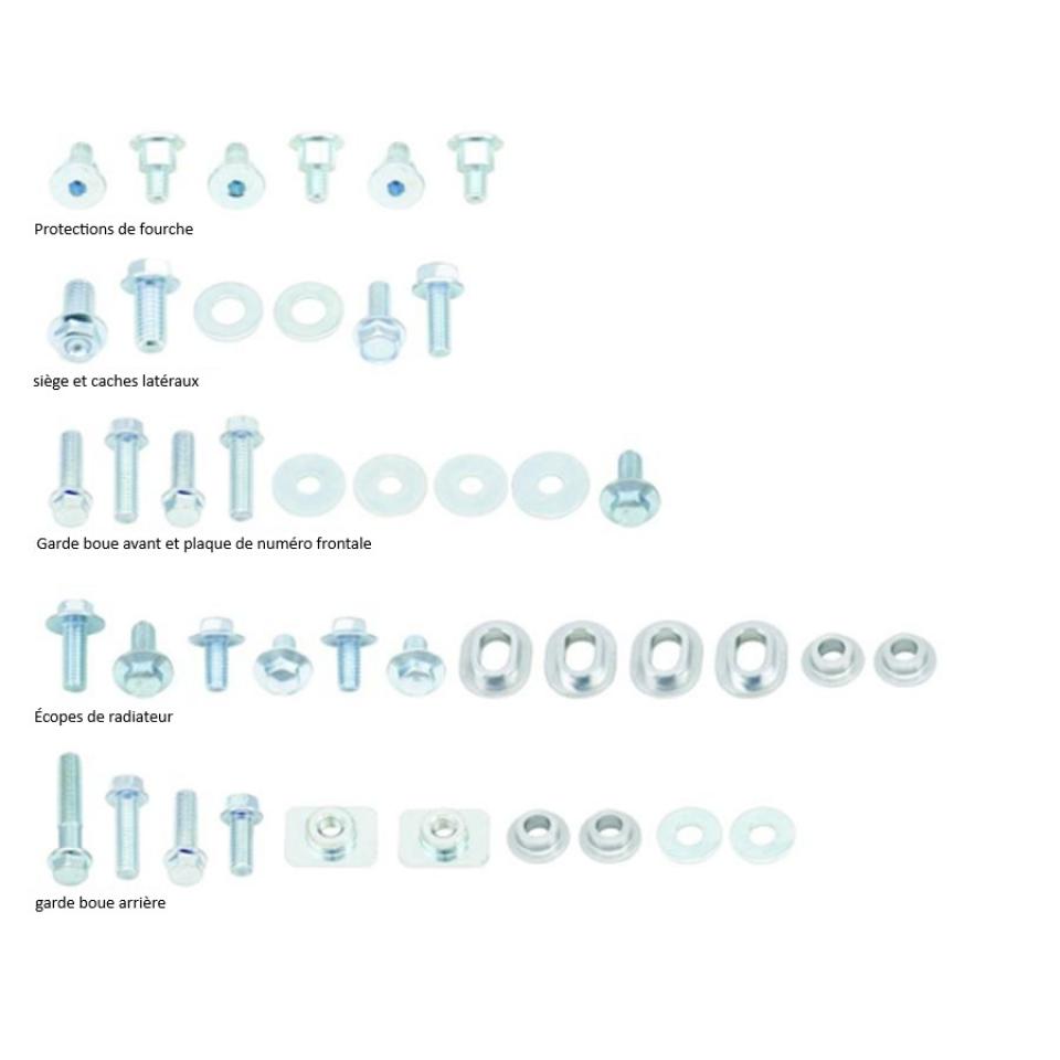Kit visserie pour carénages UFO pour moto Yamaha 125 YZ 2002 à 2021 AC02442 Neuf