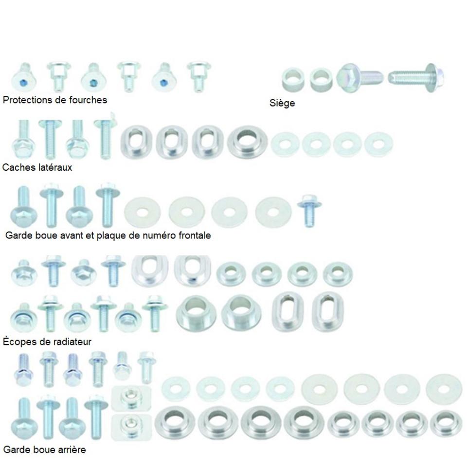 Kit visserie de carénage UFO pour moto Yamaha 250 YZF 2019 à 2021 AC02444 Neuf