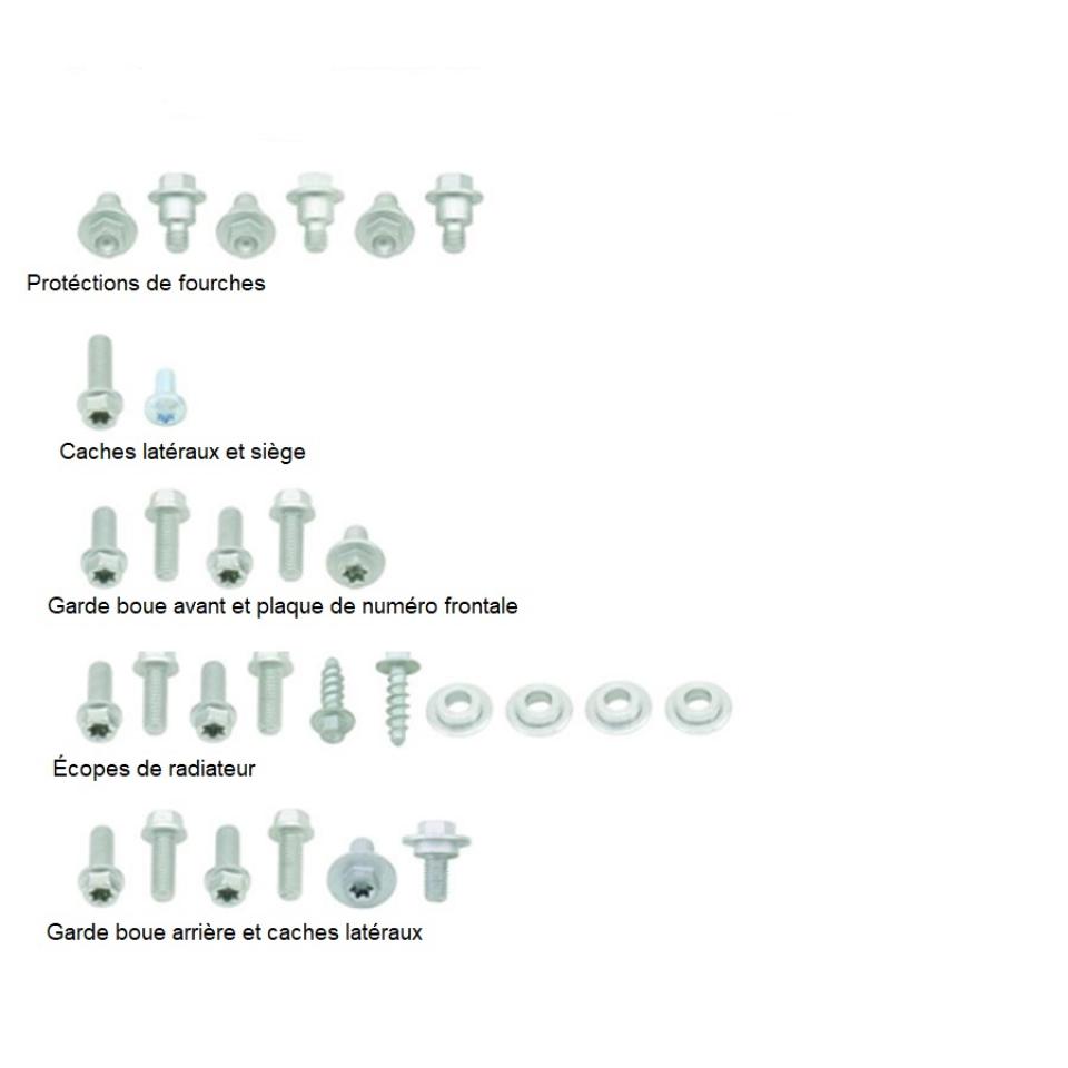 Kit visserie de carénage UFO pour moto Husqvarna 125 TC 2016 à 2017 AC02446 Neuf