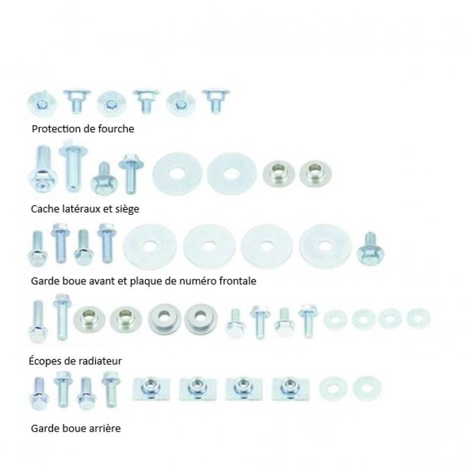 Kit visserie pour carénage UFO pour moto Honda 125 CR 1997 AC02431 Neuf