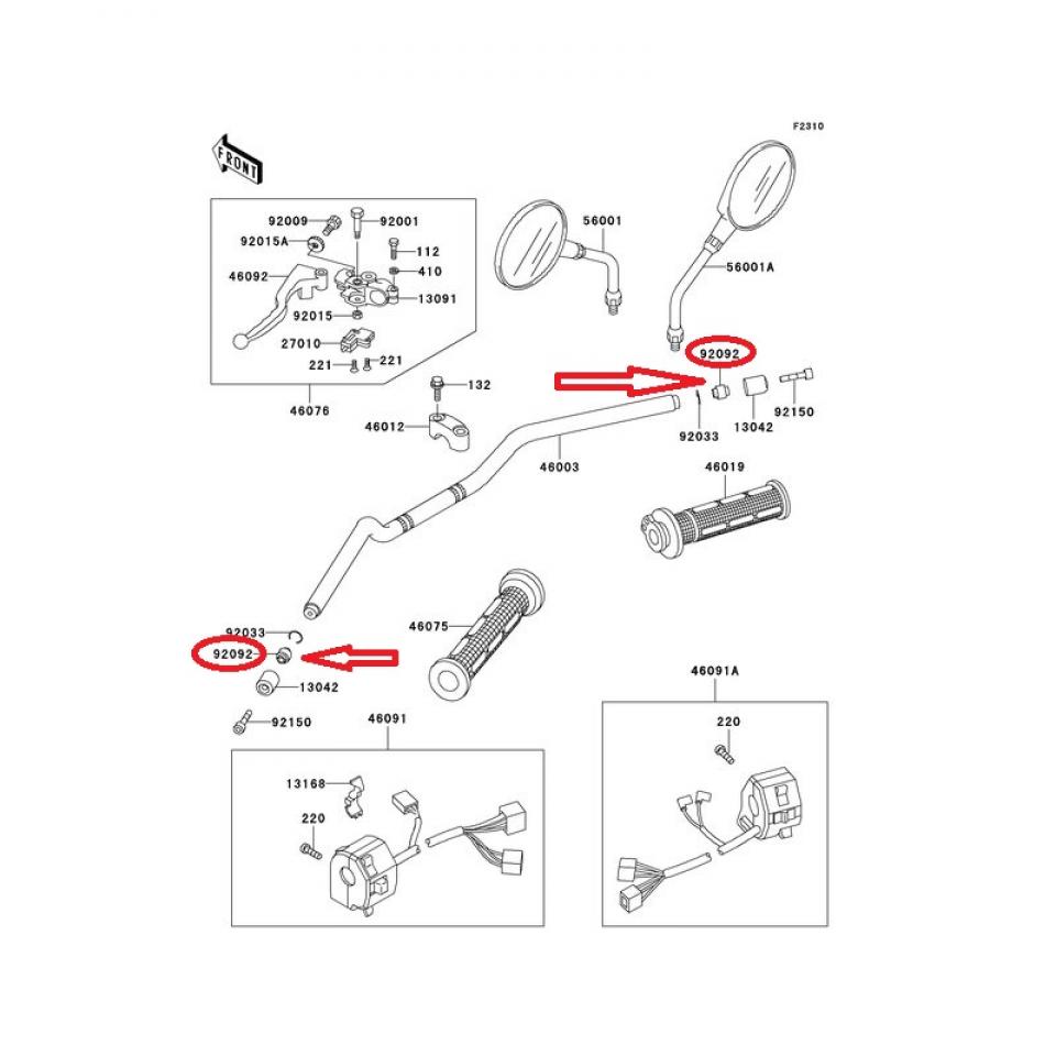 Visserie origine pour Moto Kawasaki 650 ER6 92092-1018 Neuf