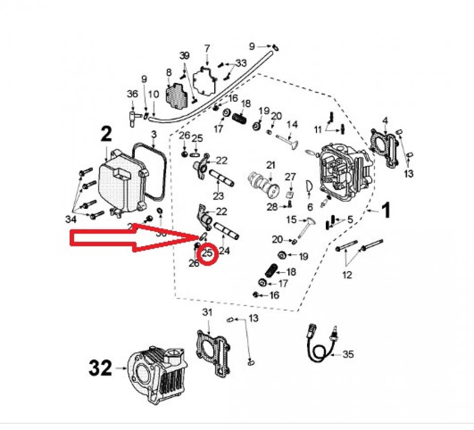 Vis jeu soupape M5x0.5 pour scooter Peugeot 125 Sum Up Après 2008 779576 Neuf