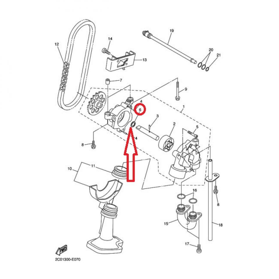 Rondelle axe pompe huile pour moto Yamaha 1300 FJR 2013-16 90201-113K2 Neuf