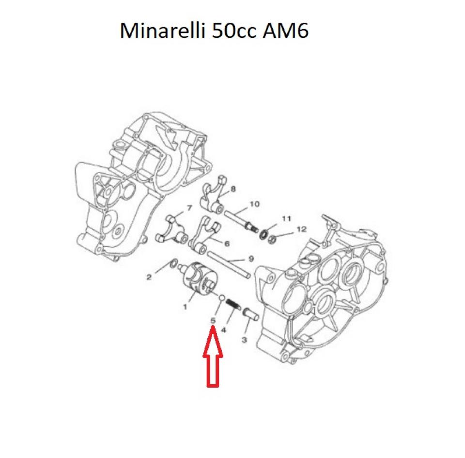 Bille céramique Ø9mm pour barillet de sélection de boite moto Minarelli 50 AM6