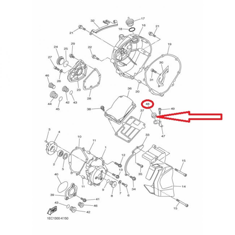 Passe fil rond caoutchouc passe câble pour moto Yamaha 1000 R1 90480-13014 Neuf