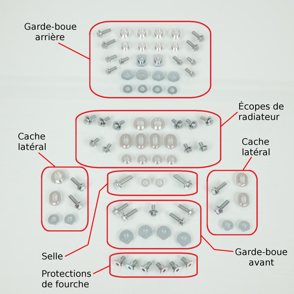 Kit vis de plastique de carénage UFO pour moto Yamaha 450 YZ F 2018 à 2022 Neuf
