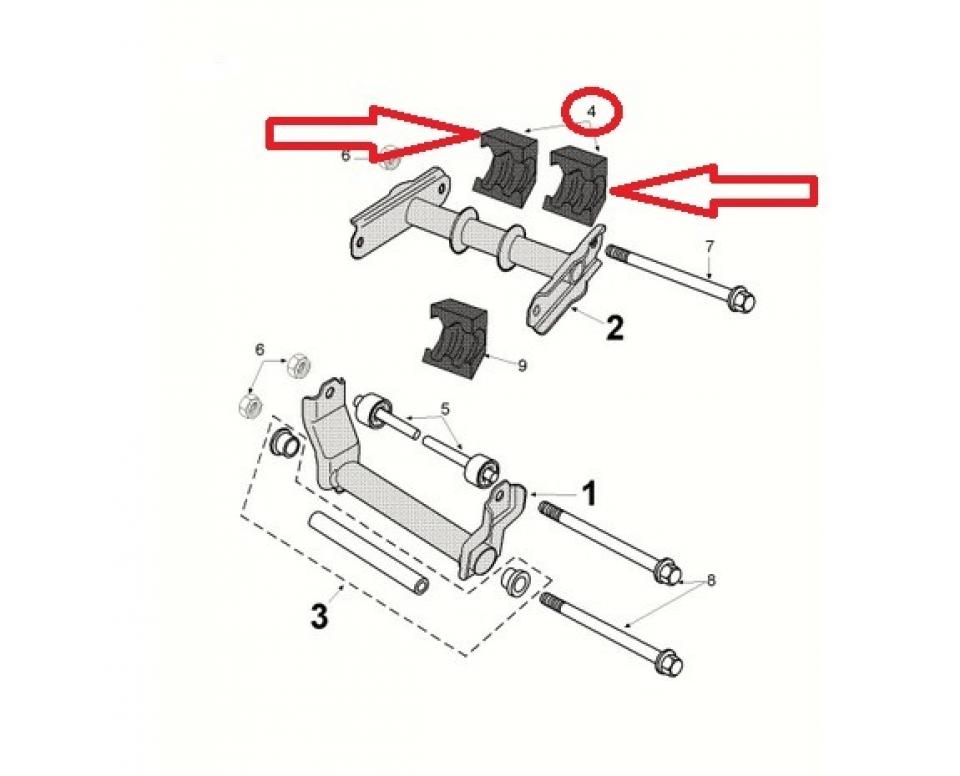 Silentbloc support moteur pour scooter Peugeot 125 PULSION 2019-21 1174114100