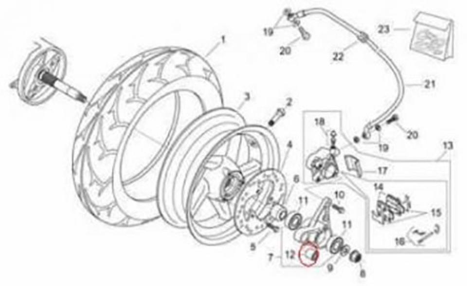 Visserie origine pour Scooter Aprilia 125 Leonardo ST 2001 à 2004 AP8120970 Neuf
